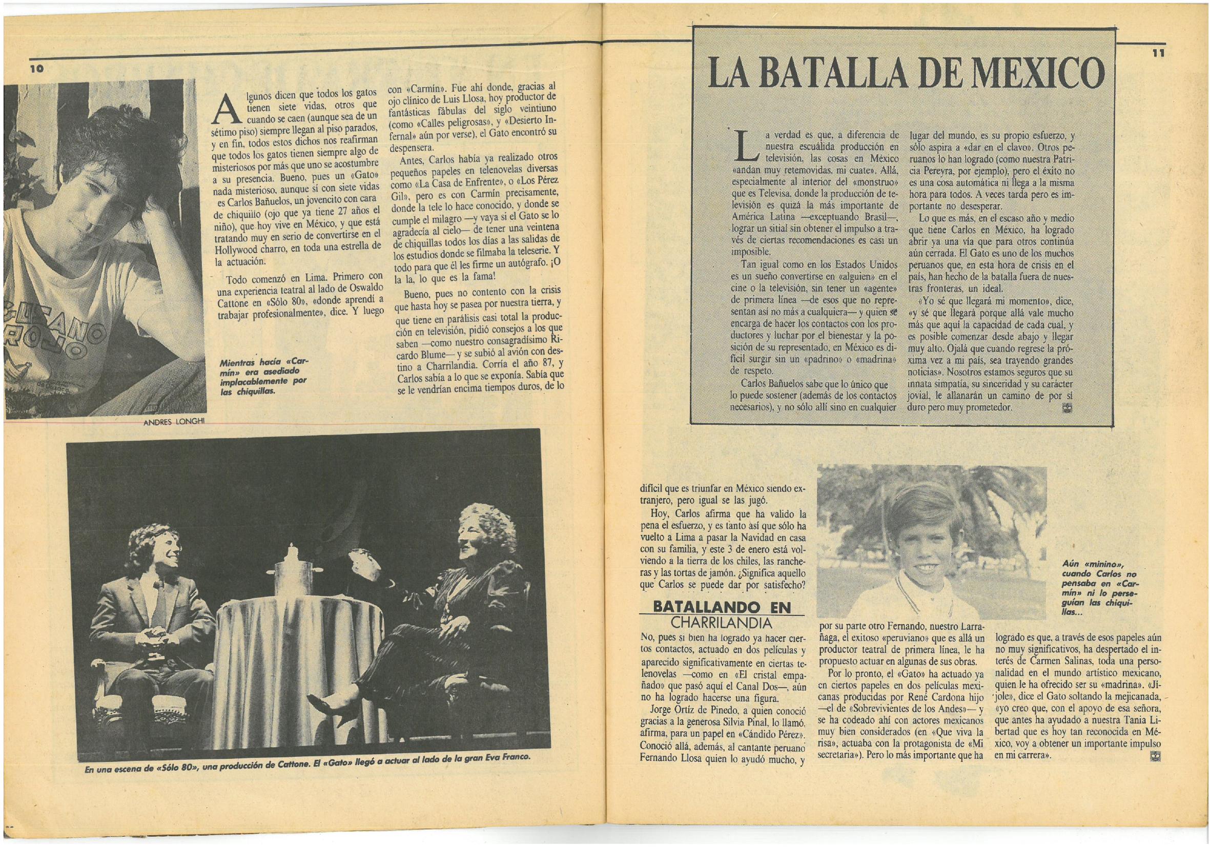 Reportaje «La batalla de México» sobre Carlos Bañuelos